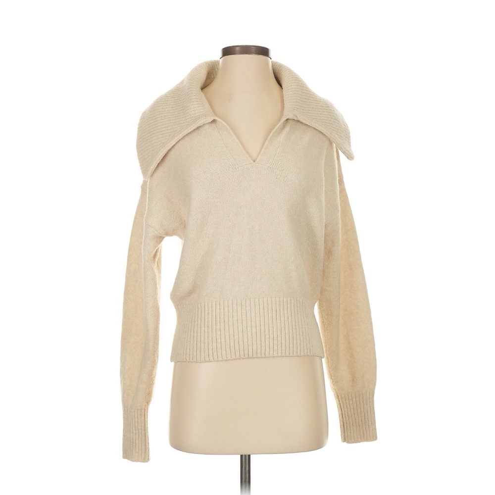 Express | Cream V-Neck Sweater